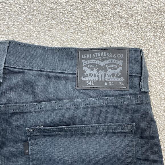 Levi's 541 Men's Athletic Tapered Size 34 x 34" Inseam Denim Coated P4 - Picture 6 of 9